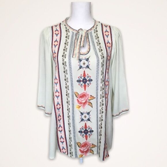 The Paisley Parrot Embroidered Blouse - Picture 1 of 7